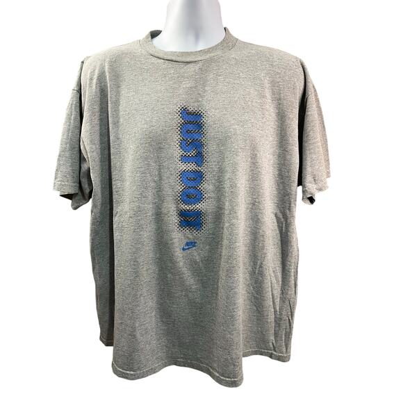 Vintage Y2K Nike Silver Tag Swoosh T-Shirt Fits Size Adult XL Gray - Picture 1 of 8